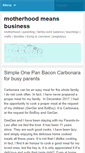 Mobile Screenshot of motherhoodmeansbusiness.com