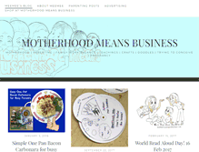 Tablet Screenshot of motherhoodmeansbusiness.com